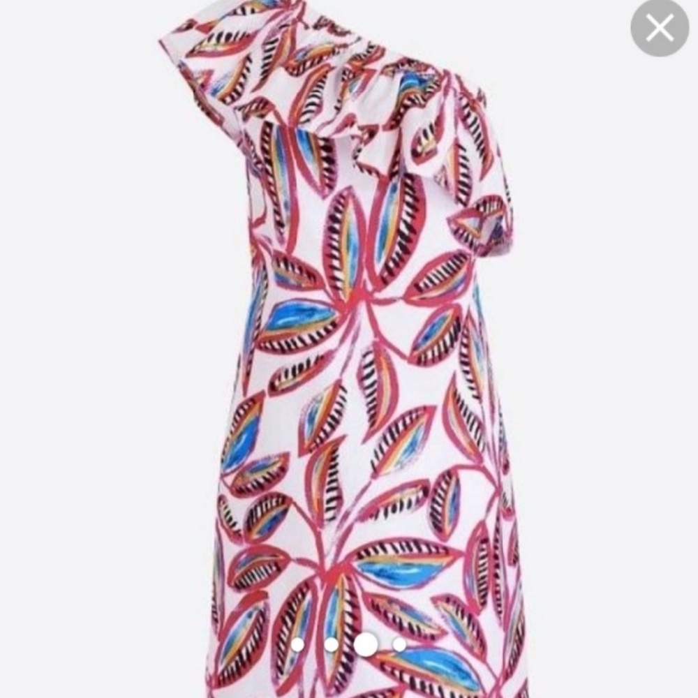 One Shoulder Floral Dress